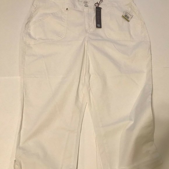 gloria vanderbilt cuffed utility capri